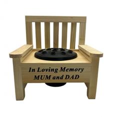 wooden memorial bench 