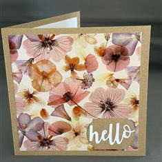 Hello floral gretting card